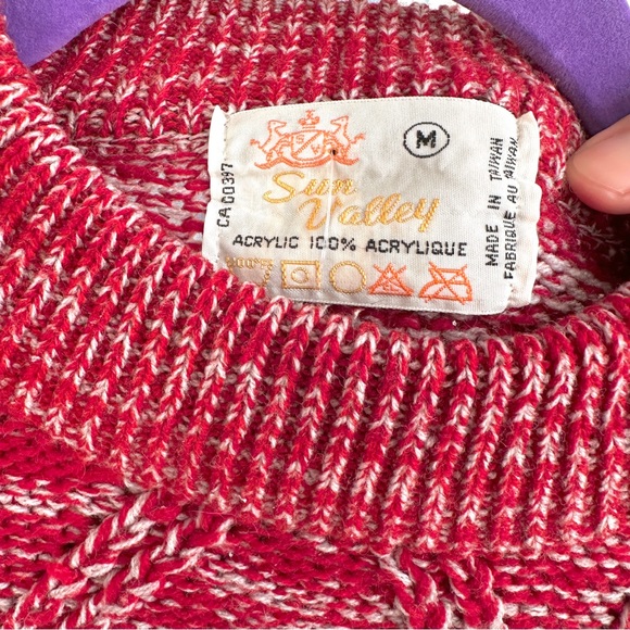 Vintage Red Blend Cowl Neck Knit (S/M) - Picture 2 of 3